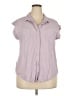 Jachs Girlfriend Purple Sleeveless Button-Down Shirt Size XXL - photo 1