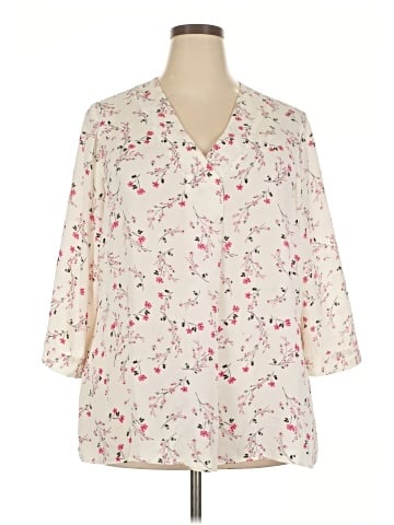 Rose + Olive 3/4 Sleeve Blouse (view 1)