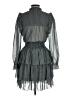 Elan Polka Dots Gray Cocktail Dress Size M - photo 2