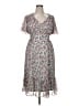 Harper 100% Polyester Floral Gray Casual Dress Size 14 - photo 1
