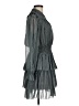 Elan Polka Dots Gray Cocktail Dress Size M - photo 4