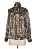 Tess 100% Polyester Animal Print Gold Long Sleeve Blouse Size 6 - photo 1