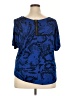 Eyeshadow 100% Rayon Blue Short Sleeve Blouse Size 3X - photo 2