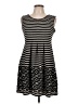 Max Studio Stripes Black Casual Dress Size L - photo 1