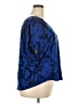 Eyeshadow 100% Rayon Blue Short Sleeve Blouse Size 3X - photo 4