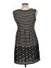 Max Studio Stripes Black Casual Dress Size L - photo 2