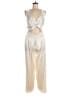 Ramy Brook 100% Polyester Metallic Silver Jumpsuit Size M - photo 1