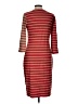 Spense Stripes Red Casual Dress Size L - photo 2