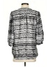 Milano 100% Polyester Silver 3/4 Sleeve Blouse Size S - photo 2