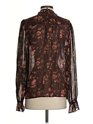 Paige Long Sleeve Silk Top (view 2)