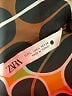 Zara 100% Polyester Print Black Brown Casual Dress Size L - photo 4