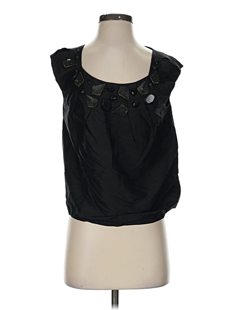 Pre-owned Magaschoni Sleeveless Blouse In Black