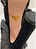 Prada Black Suede Studded Slingback Platform Sandals Size EU 36 - photo 4