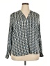 Gap 100% Polyester Blue Long Sleeve Blouse Size XXL - photo 1