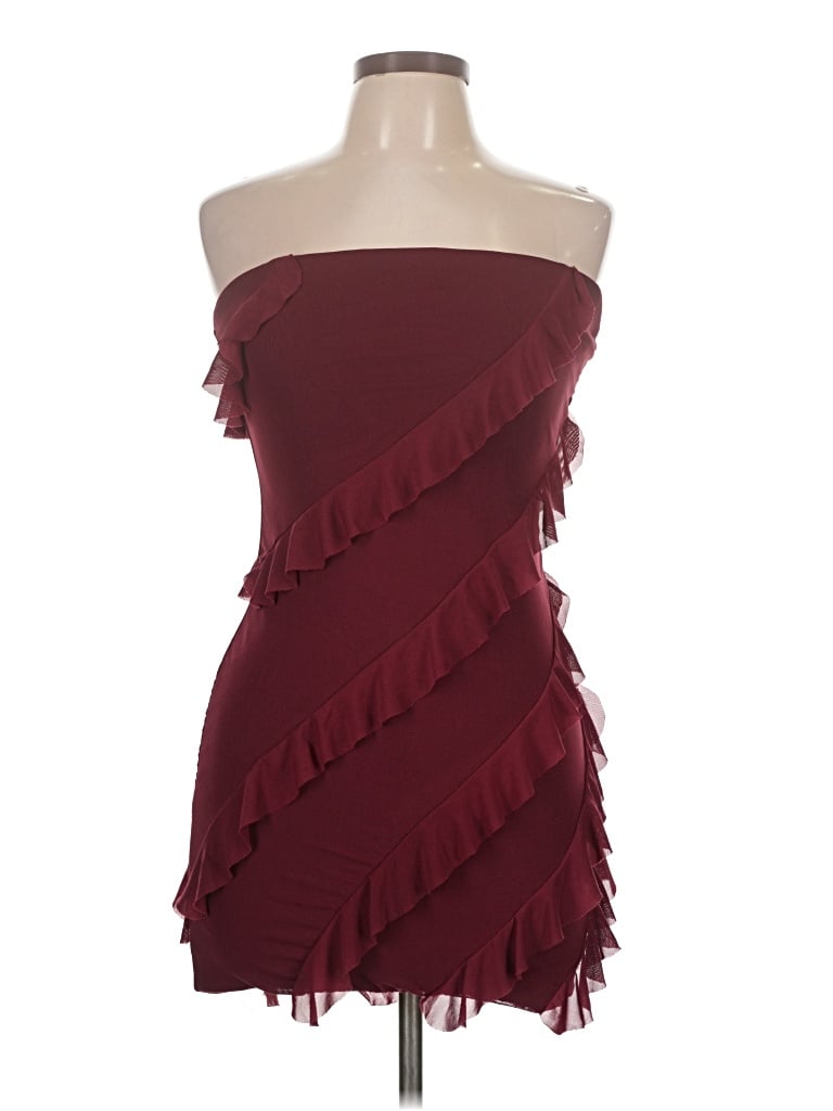 Pre-owned Lena Cocktail Dress In Burgundy