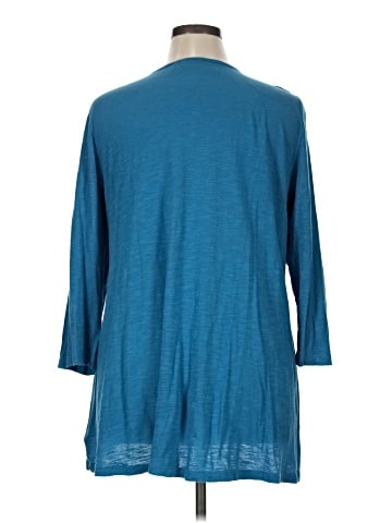 LOGO by Lori Goldstein Long Sleeve Henley (view 2)