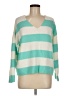 Vince Camuto Stripes Green Pullover Sweater Size M - photo 1