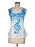 DRESSFO 100% Polyester Blue Sleeveless Blouse Size M - photo 1
