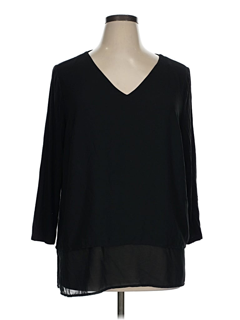 Pre-owned Michael Michael Kors 3/4 Sleeve Blouse In Black
