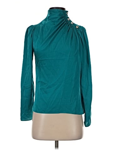 Intermix Long Sleeve Silk Top (view 1)