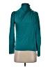 Intermix Teal Long Sleeve Silk Top Size 0 - photo 1