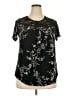 Taohuadao Black Short Sleeve Blouse Size XL - photo 1