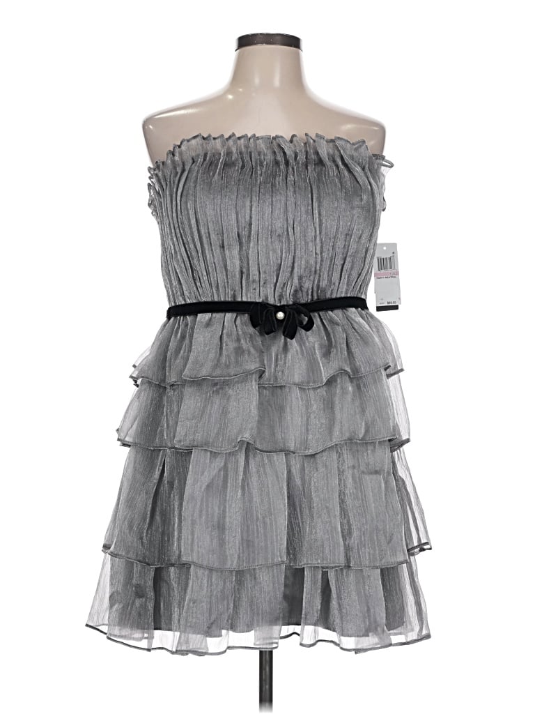 Pre-owned City Studio Cocktail Dress In Gray