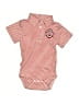 Garb 100% Polyester Stripes Red Short Sleeve Onesie Size 6-12 mo - photo 1
