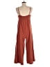 Shein 100% Cotton Solid Brown Jumpsuit Size 6 - photo 2