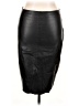 Express 100% Polyester Black Faux Leather Skirt Size 14 - photo 1