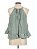 Shein 100% Polyester Green Sleeveless Blouse Size 6 - photo 2