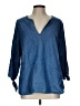 MICHAEL Michael Kors Blue 3/4 Sleeve Blouse Size L - photo 1