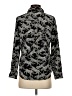 Rails 100% Silk Animal Print Black Long Sleeve Silk Top Size XS - photo 2