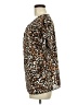 Talbots 100% Polyester Animal Print Brown Short Sleeve Blouse Size M - photo 5