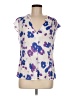 CAbi 100% Rayon Purple Short Sleeve Blouse Size M - photo 1