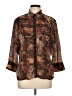 Jaipur 100% Polyester Animal Print Brown 3/4 Sleeve Blouse Size L - photo 1