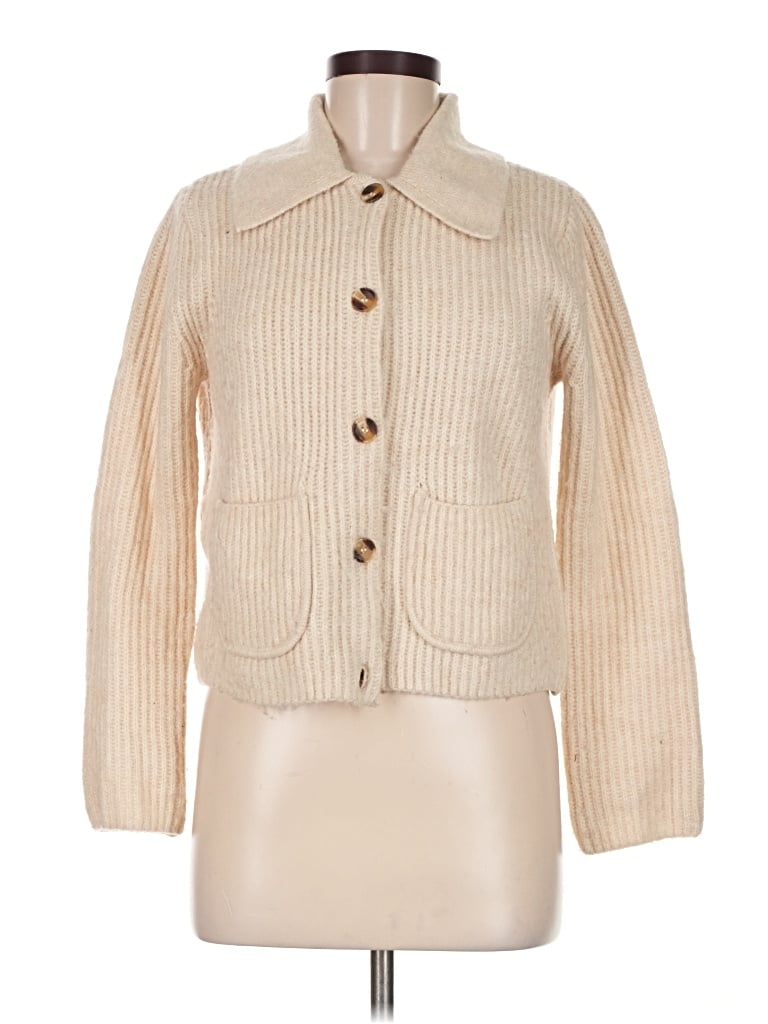 Pre-owned Mng Cardigan Sweater In Tan