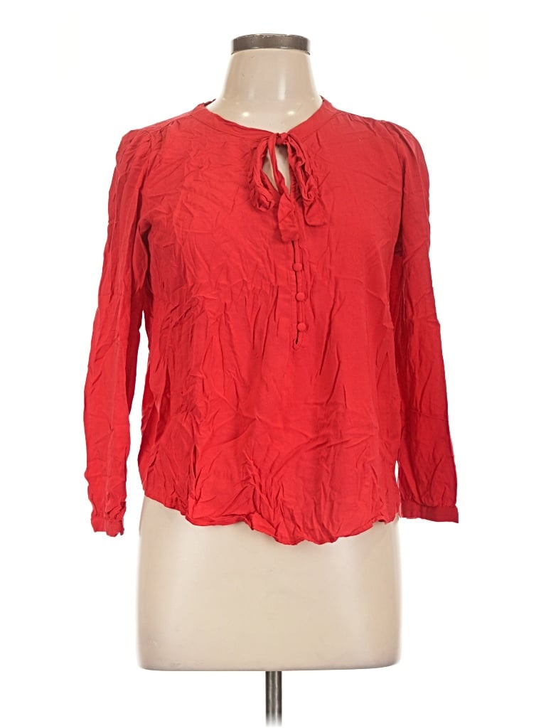 Pre-owned Levi's Long Sleeve Blouse In Red