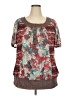 Lane Bryant 100% Polyester Brown Short Sleeve Blouse Size 18 - 20 Plus - photo 1