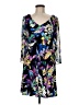 Connected Apparel Print Black Cocktail Dress Size 8 (petite) - photo 1