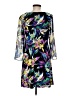 Connected Apparel Print Black Cocktail Dress Size 8 (petite) - photo 2