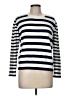 L.L.Bean Stripes Silver Pullover Sweater Size M - photo 1