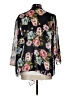 Serengeti 100% Polyester Floral Black Kimono Size L - photo 2
