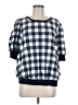 t.la Checkered-gingham Blue Pullover Sweater Size 1X - photo 1