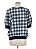 t.la Checkered-gingham Blue Pullover Sweater Size 1X - photo 2