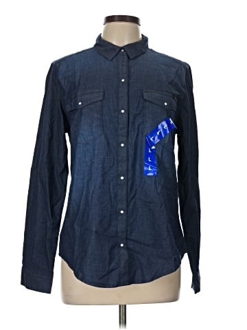 CALVIN KLEIN JEANS Long Sleeve Button-Down Shirt (view 1)
