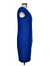 Donna Ricco 100% Polyester Solid Blue Cocktail Dress Size 8 (petite) - photo 4
