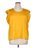 Express 100% Polyester Yellow Short Sleeve Top Size XL - photo 1