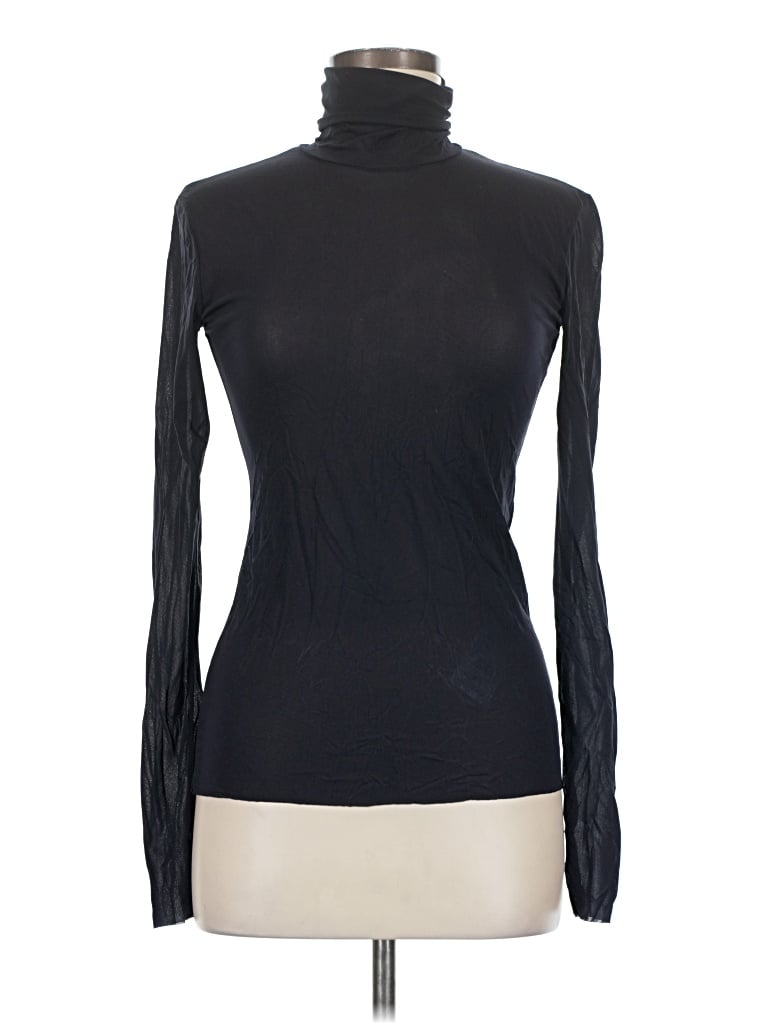 Pre-owned Max & Co Long Sleeve Turtleneck In Black