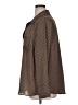 Pleione 100% Polyester Houndstooth Brown Green Long Sleeve Blouse Size 1X - photo 5